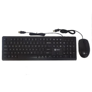 Crenet 1803 Keyboard and Mouse Combo for Business, Bluetooth/USB - Black