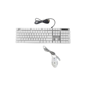 Crenet KM600 RGB Gaming Keyboard and Mouse Combo,Wired Mechanical Feel with 104 Keys USB