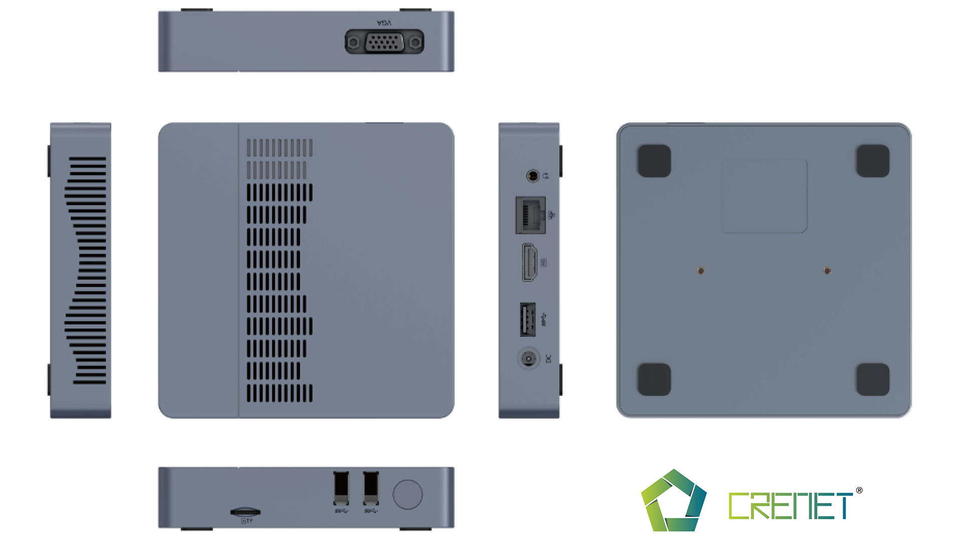 Crenet Mini PC Windows 10 Intel Gemini Lake N4000 ,MX-GB07 Mini Pc  8GB 128GB SSD